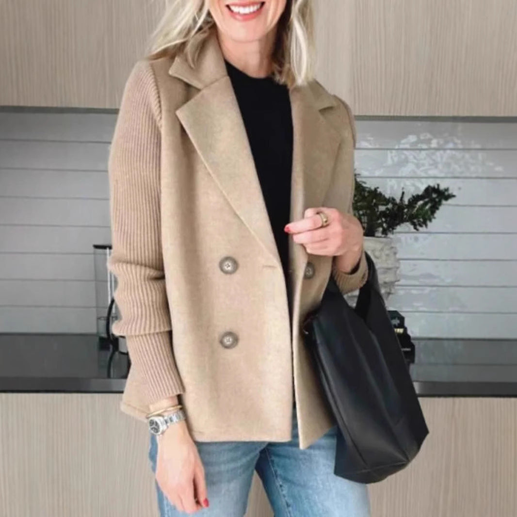 Double-Breasted Lapel Coat