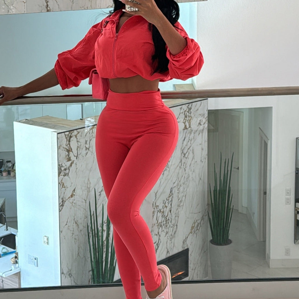 Sexy Drawstring Waist Cinching Two-piece Set
