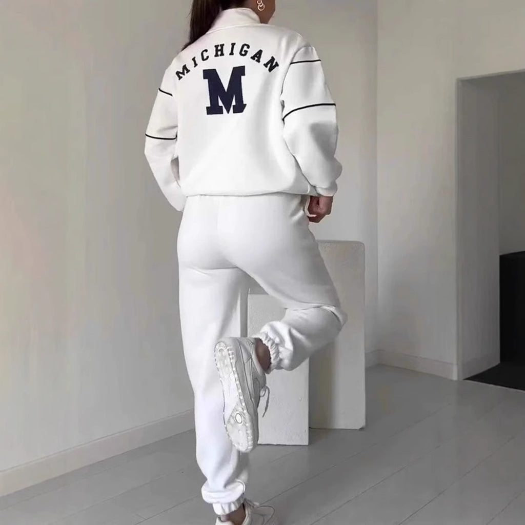 2-Piece Lounge Set Pullover Sweatshirt & Baggy Sweatpants