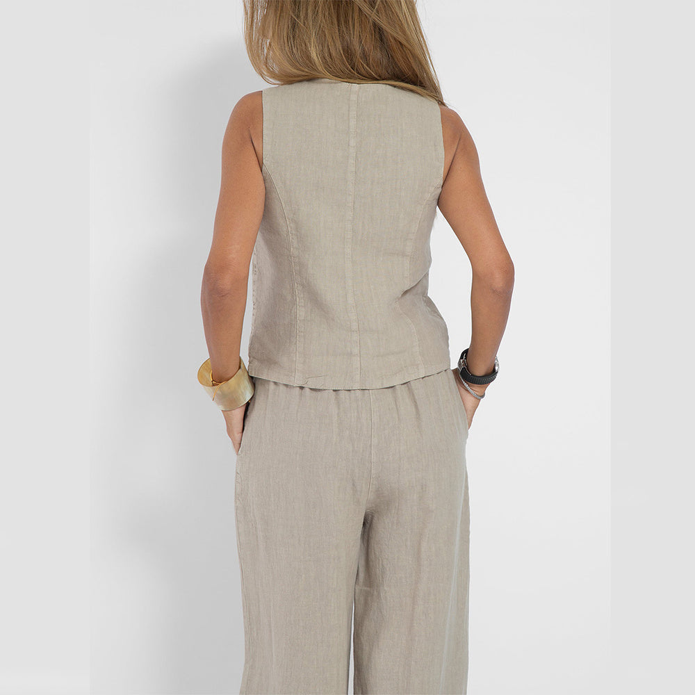 Top & Loose Straight Trousers Set