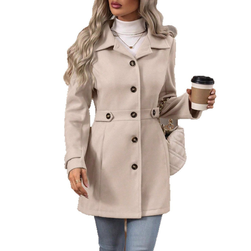 Elegant Single Breasted Woolen Coat