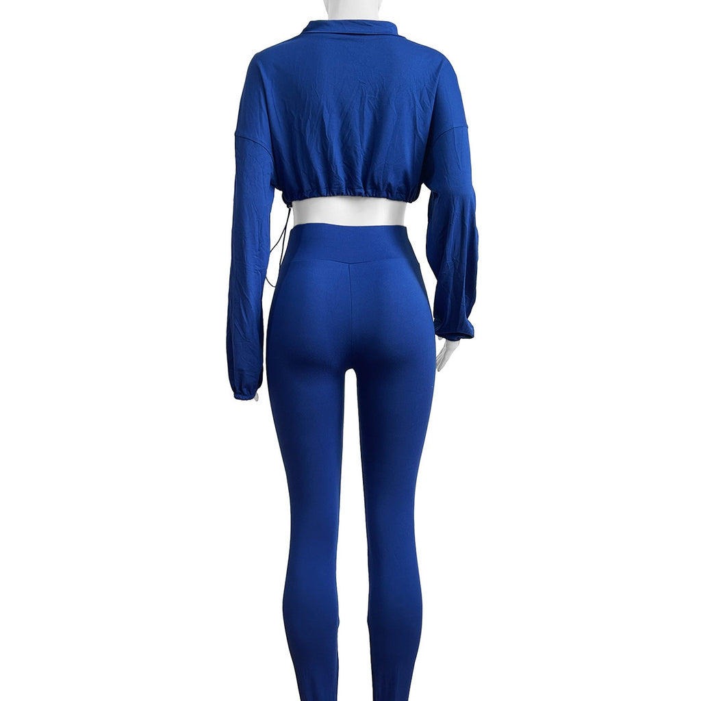 Sexy Drawstring Waist Cinching Two-piece Set