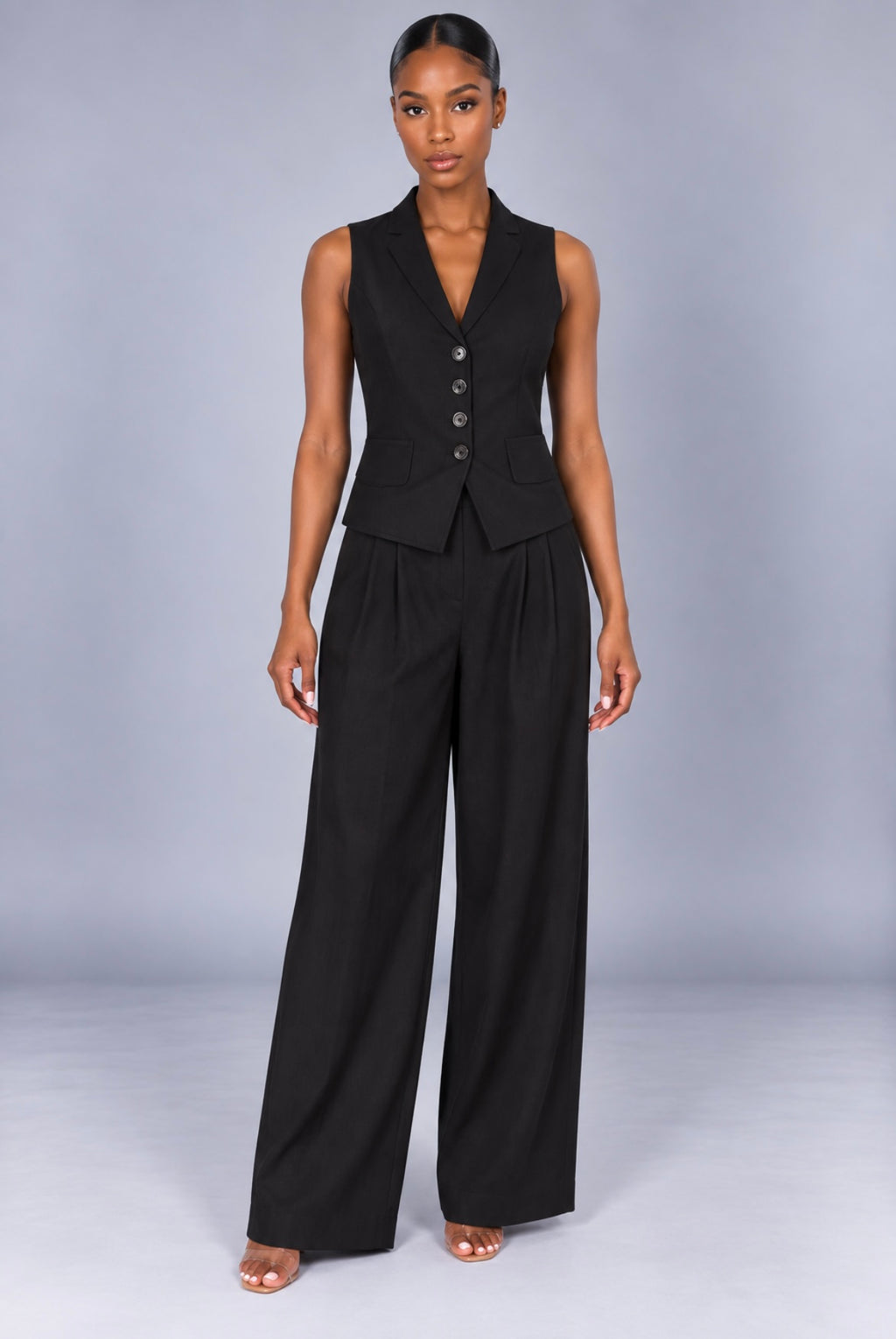 Top & Loose Straight Trousers Set