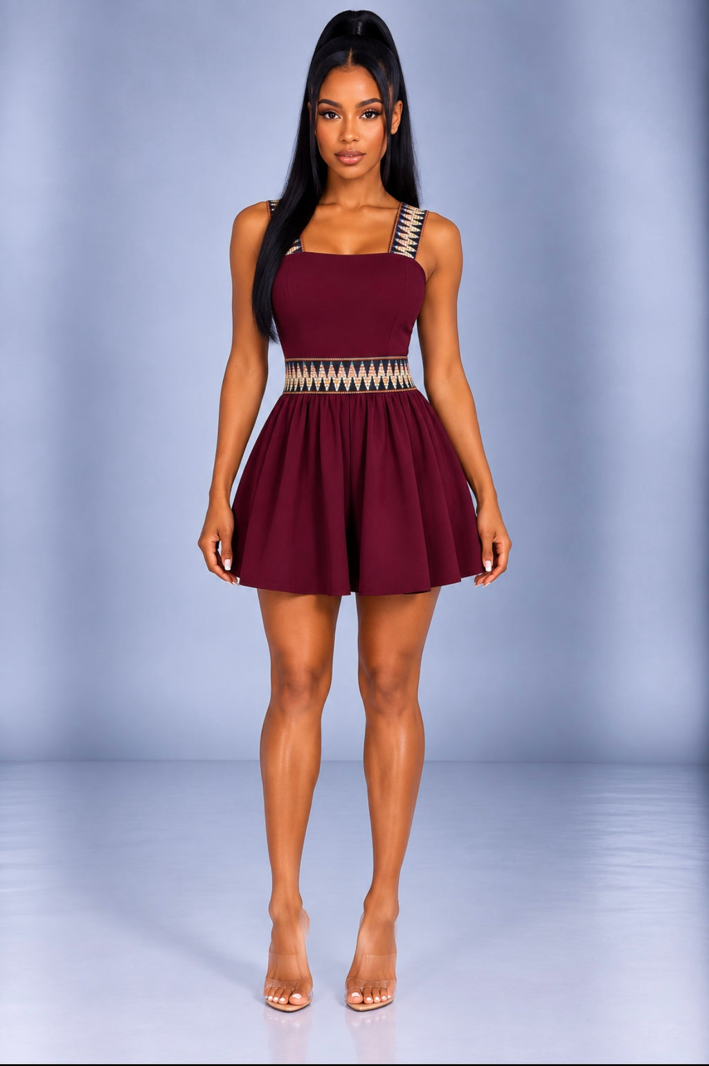 Casual Resort-style Wide-leg Jumpsuit With A Cinched Waist