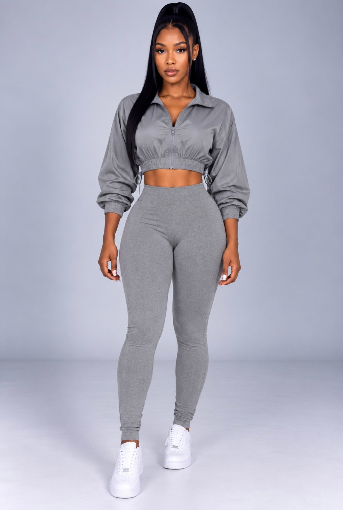 Sexy Drawstring Waist Cinching Two-piece Set