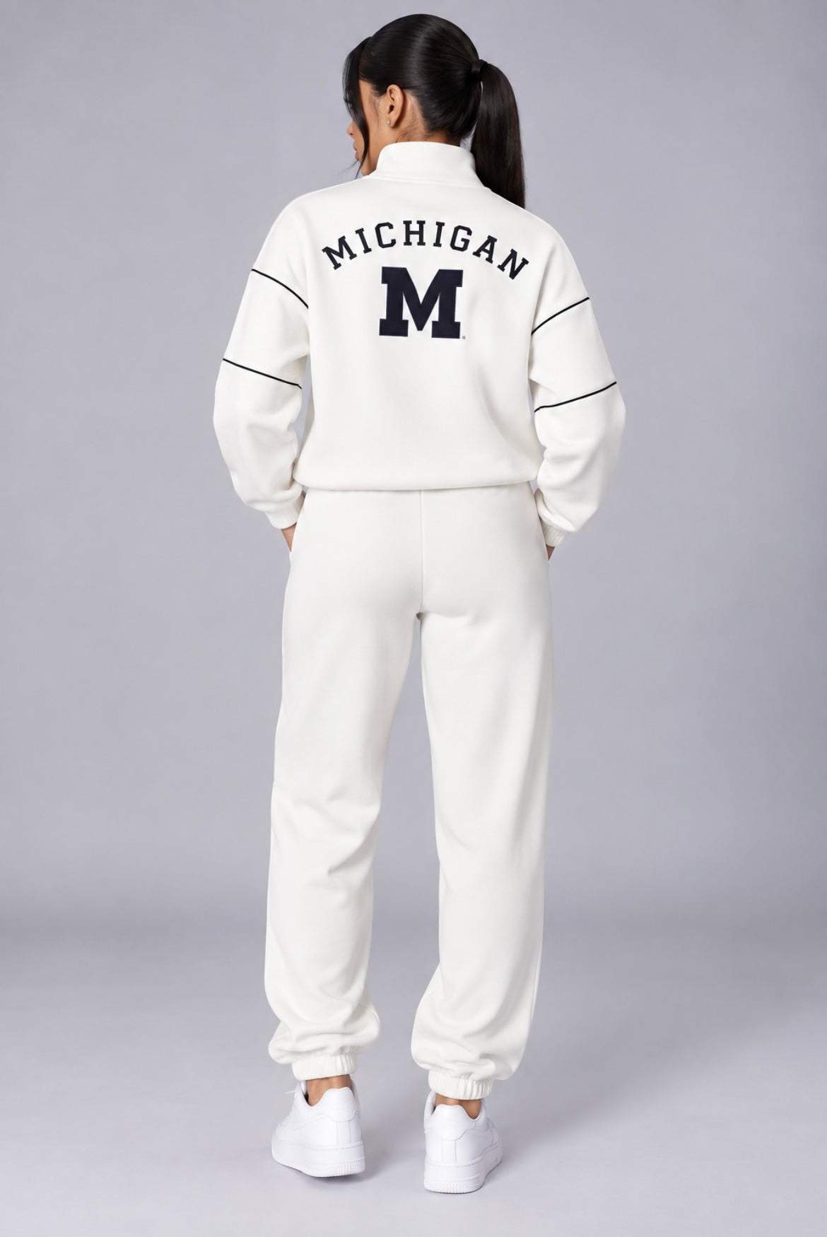 2-Piece Lounge Set Pullover Sweatshirt & Baggy Sweatpants