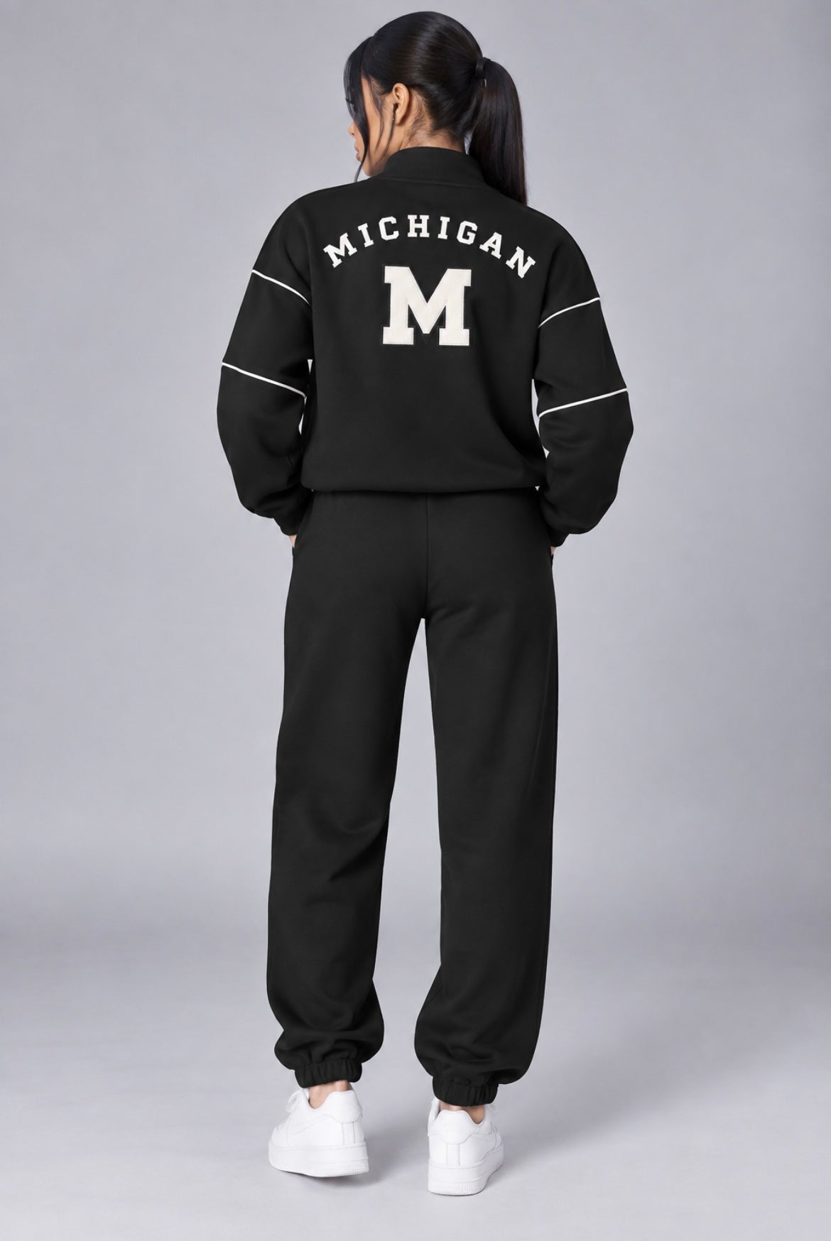 2-Piece Lounge Set Pullover Sweatshirt & Baggy Sweatpants