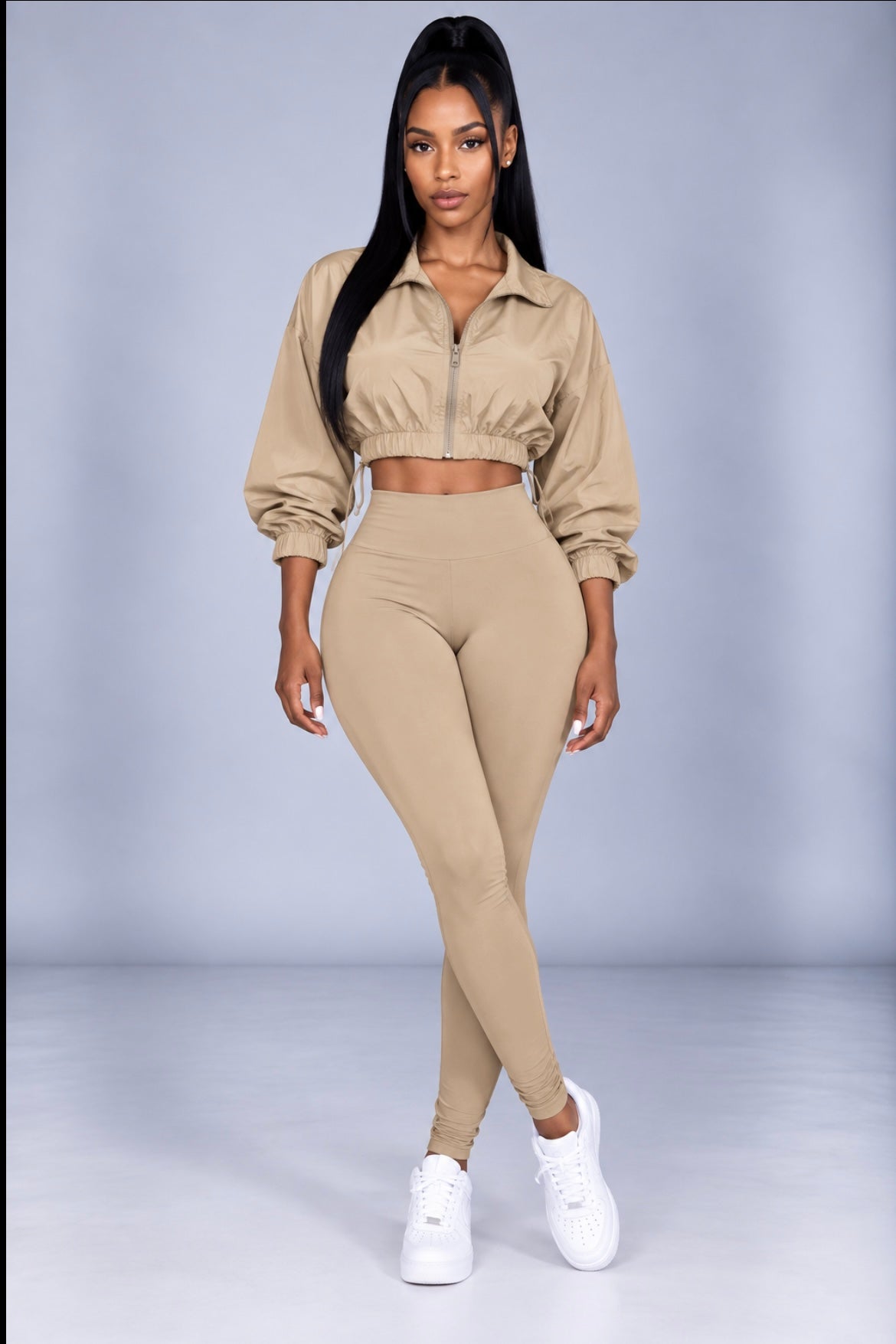 Sexy Drawstring Waist Cinching Two-piece Set