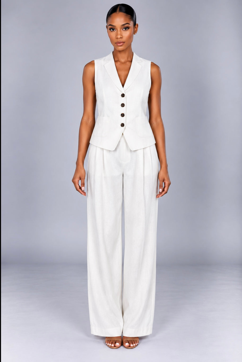 Top & Loose Straight Trousers Set