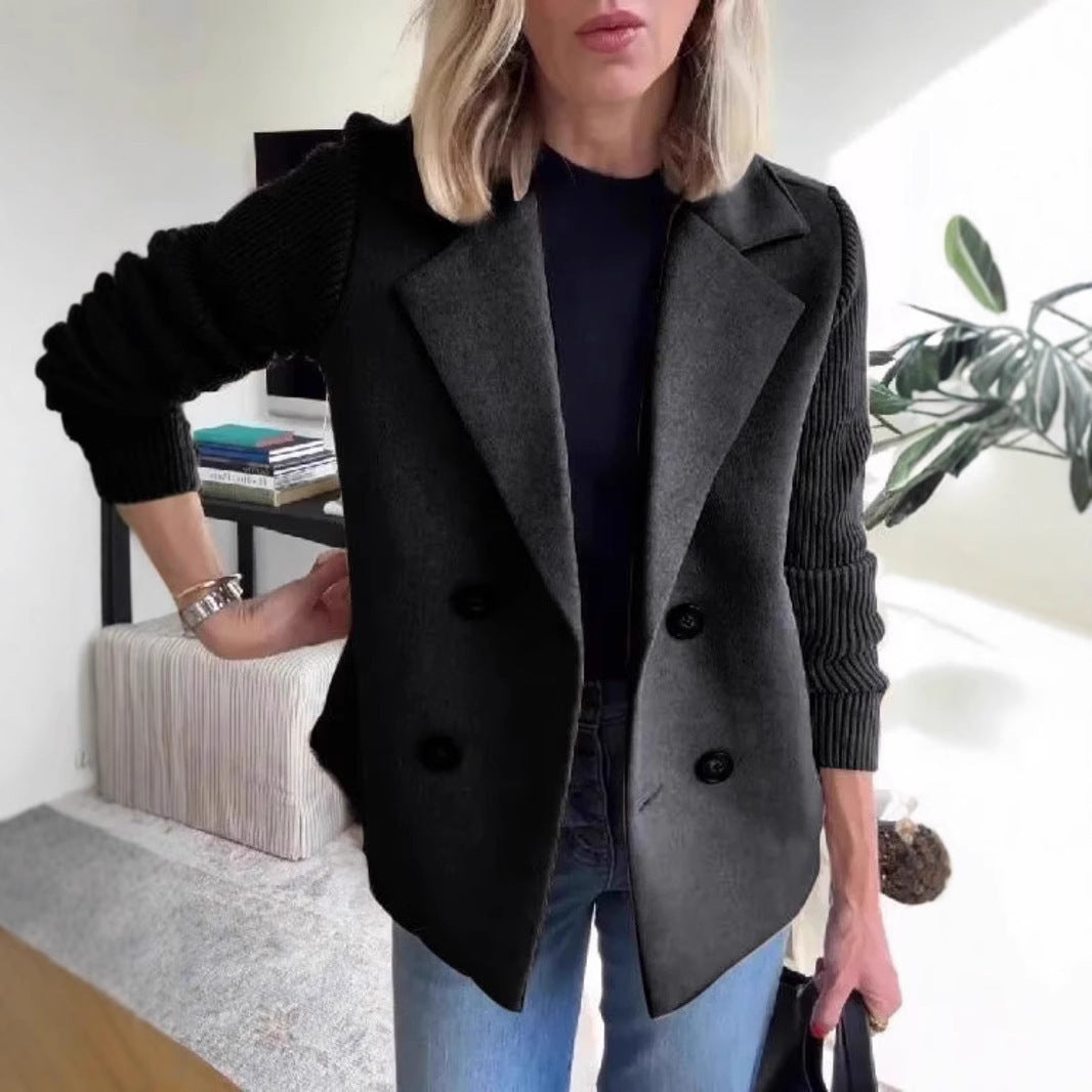 Double-Breasted Lapel Coat