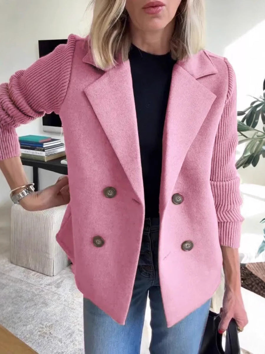 Double-Breasted Lapel Coat
