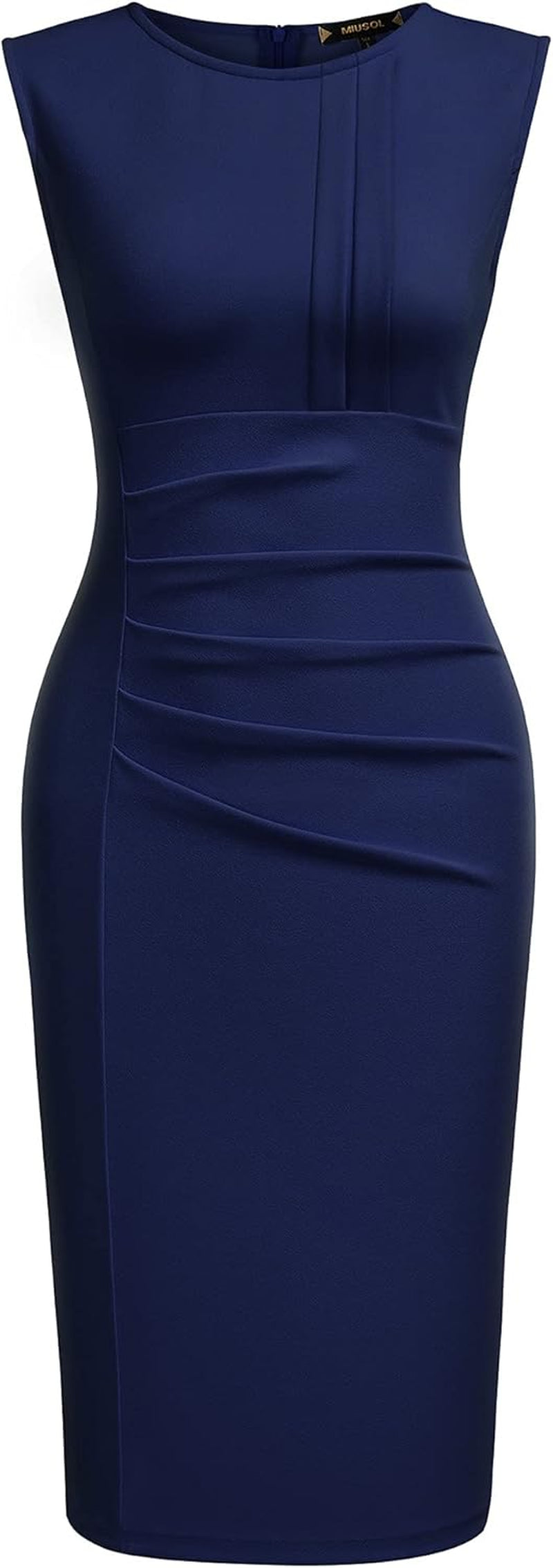 Retro Ruffle Sleeveless Pencil Dress