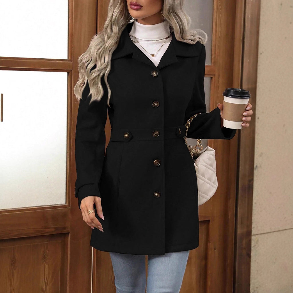 Elegant Single Breasted Woolen Coat
