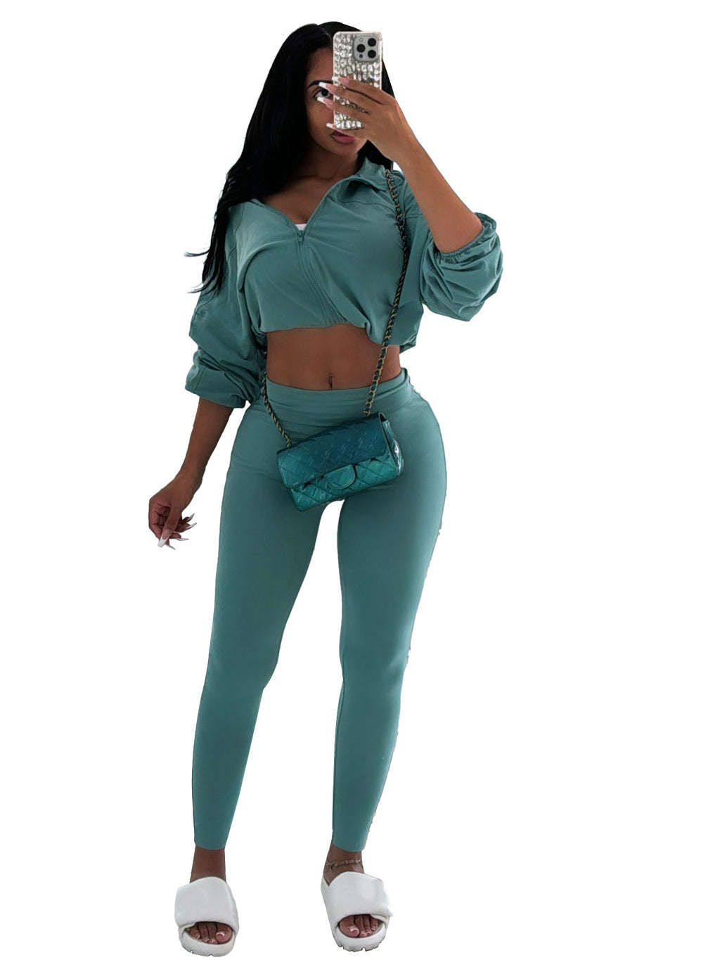 Sexy Drawstring Waist Cinching Two-piece Set