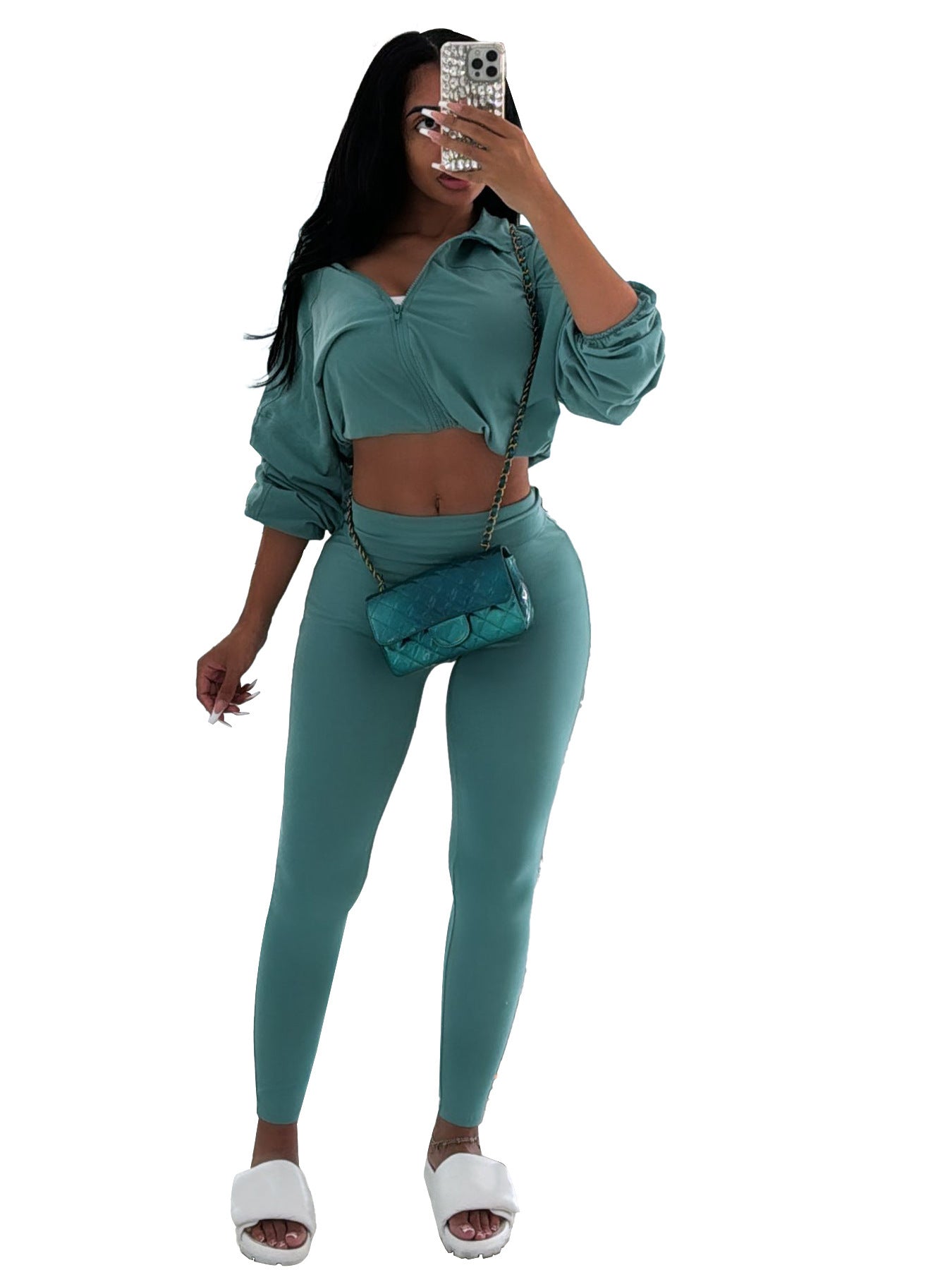 Sexy Drawstring Waist Cinching Two-piece Set
