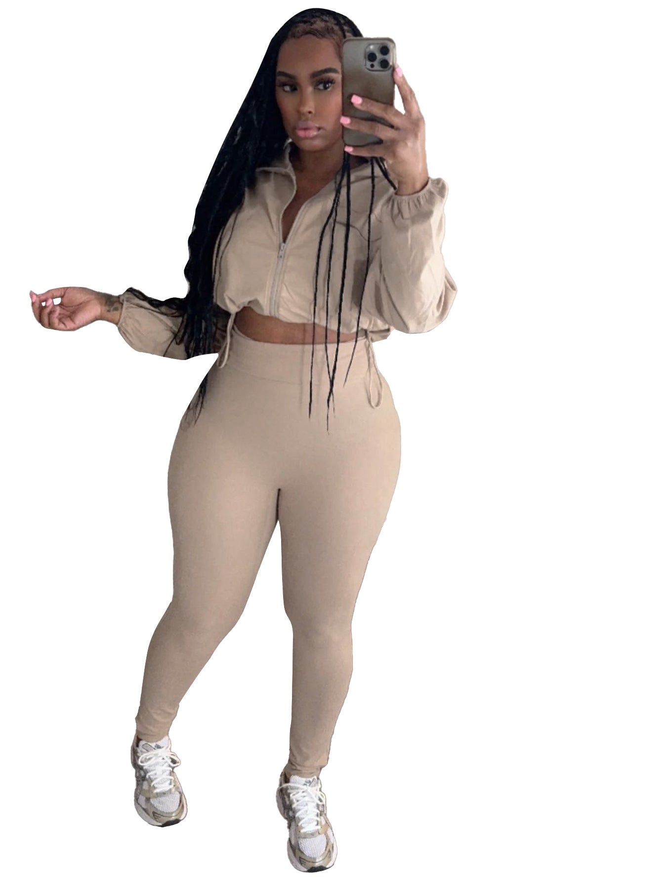 Sexy Drawstring Waist Cinching Two-piece Set