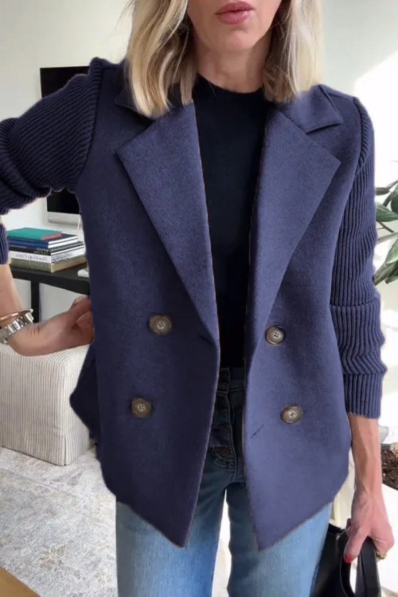Double-Breasted Lapel Coat