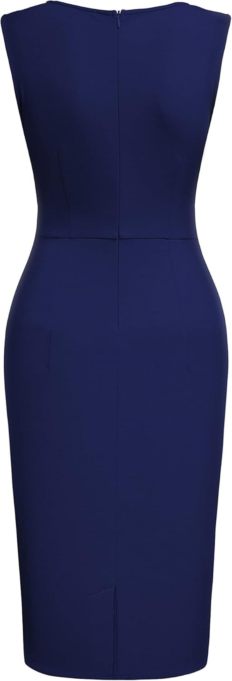 Retro Ruffle Sleeveless Pencil Dress