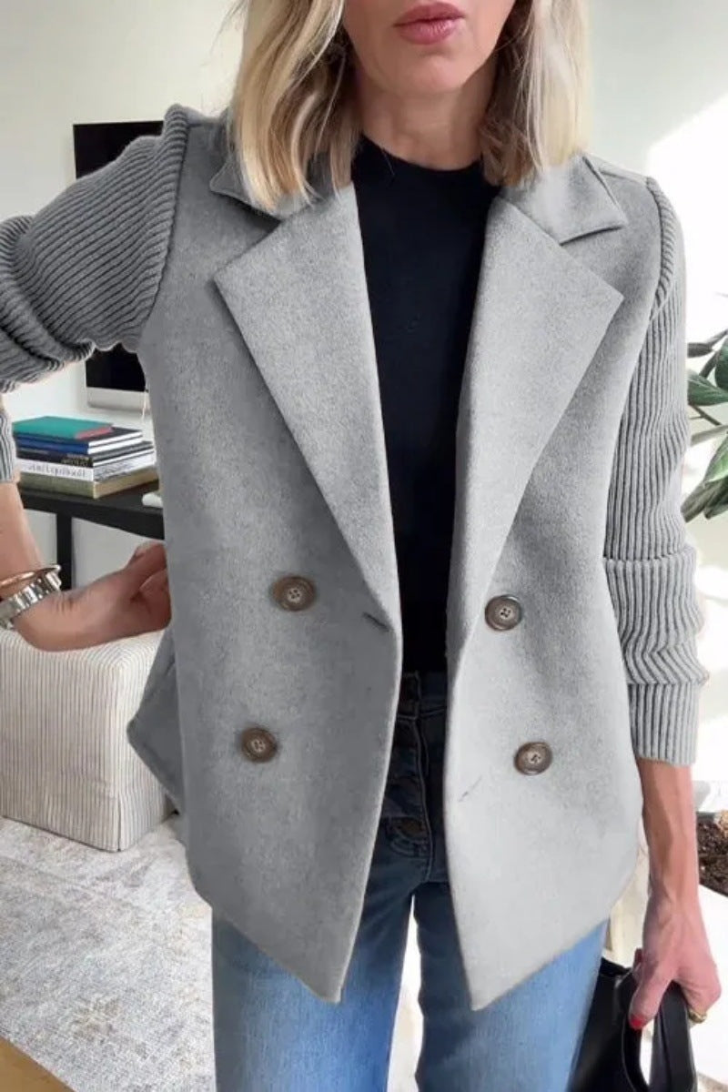 Double-Breasted Lapel Coat