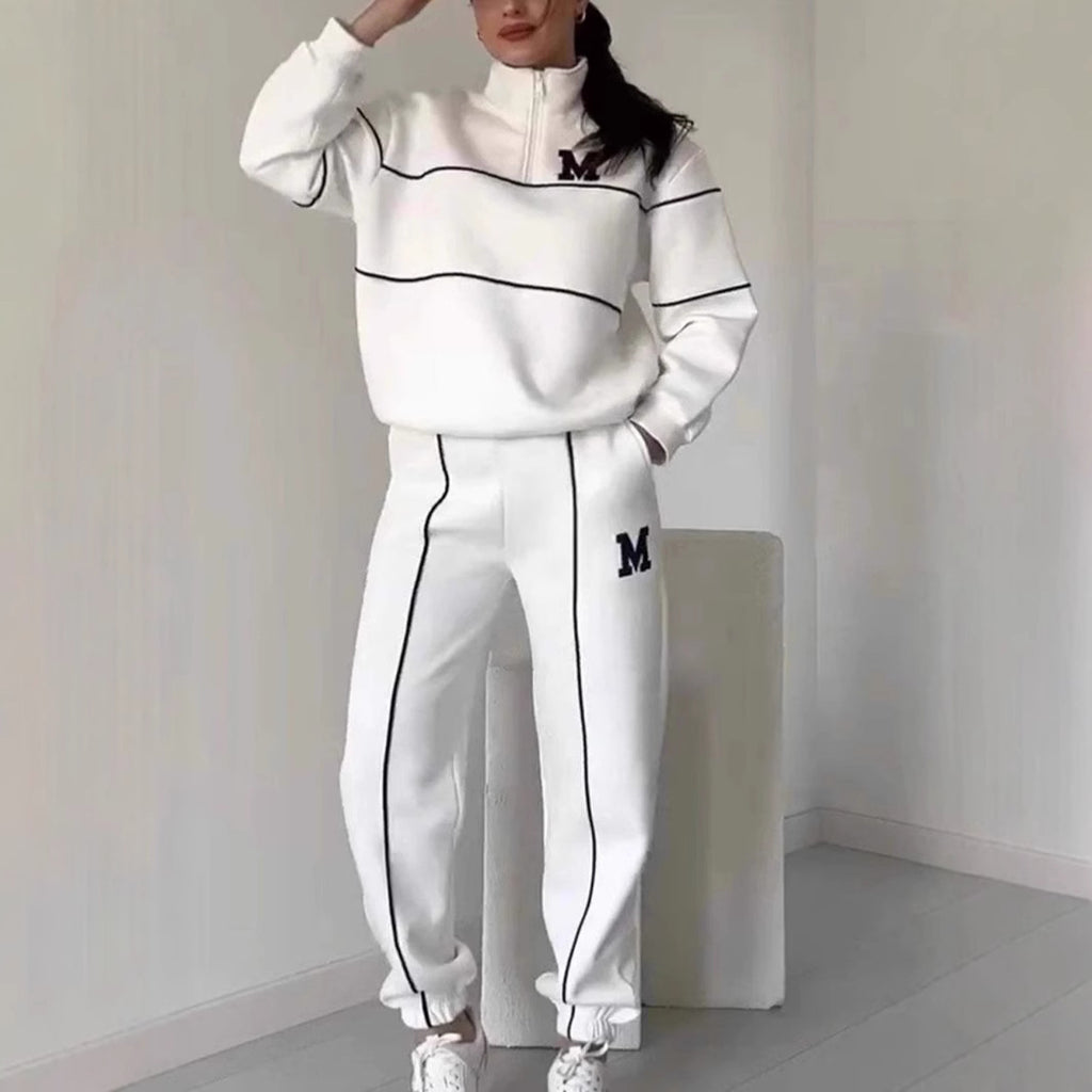 2-Piece Lounge Set Pullover Sweatshirt & Baggy Sweatpants