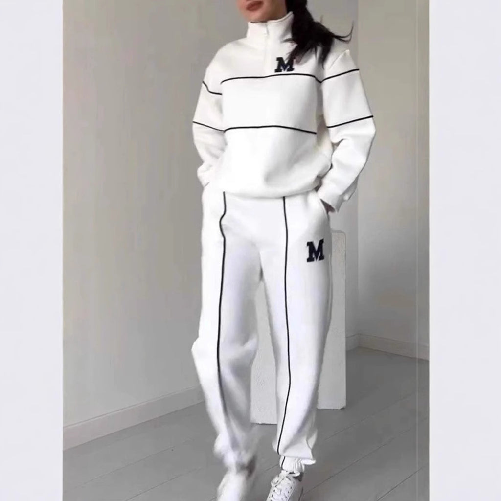 2-Piece Lounge Set Pullover Sweatshirt & Baggy Sweatpants