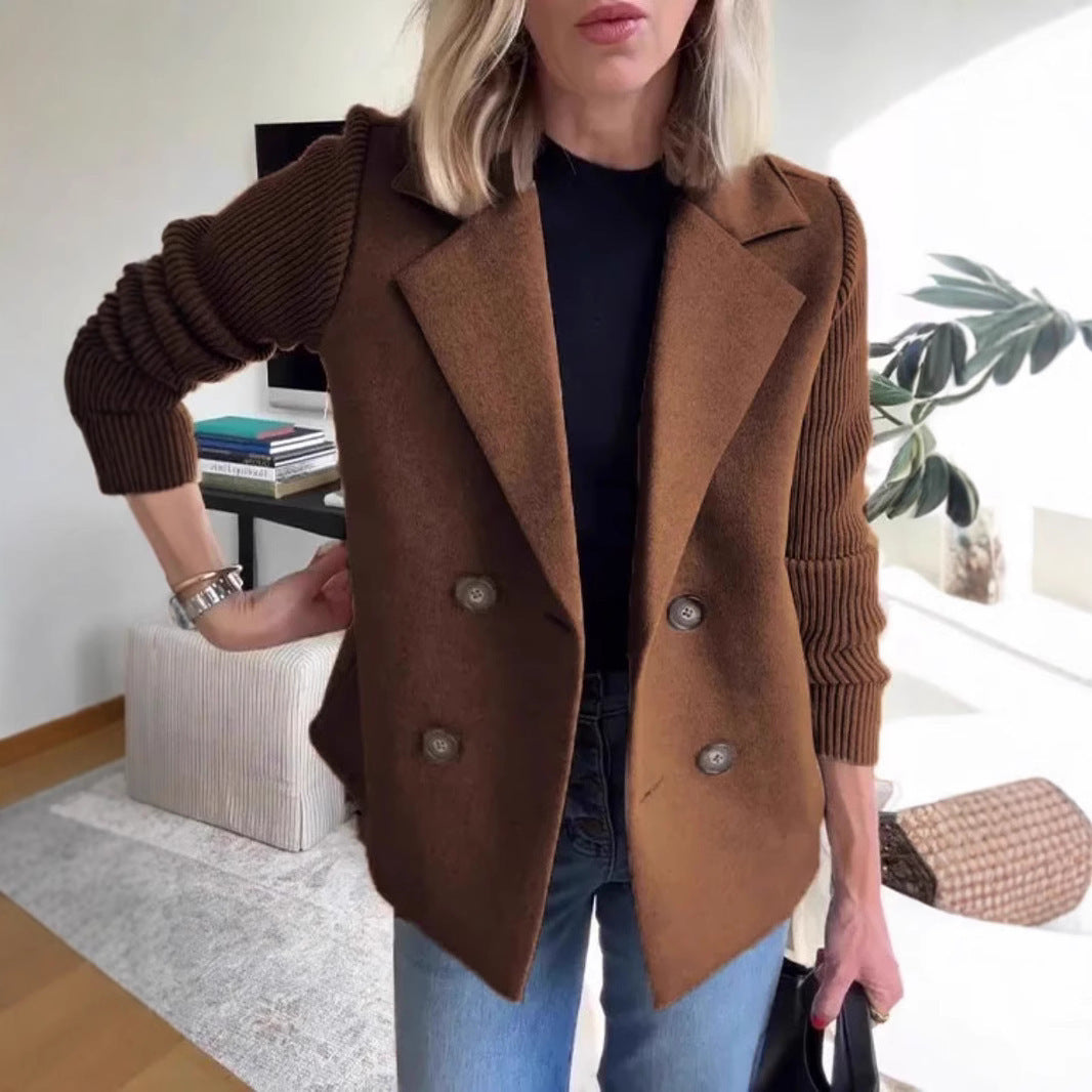 Double-Breasted Lapel Coat