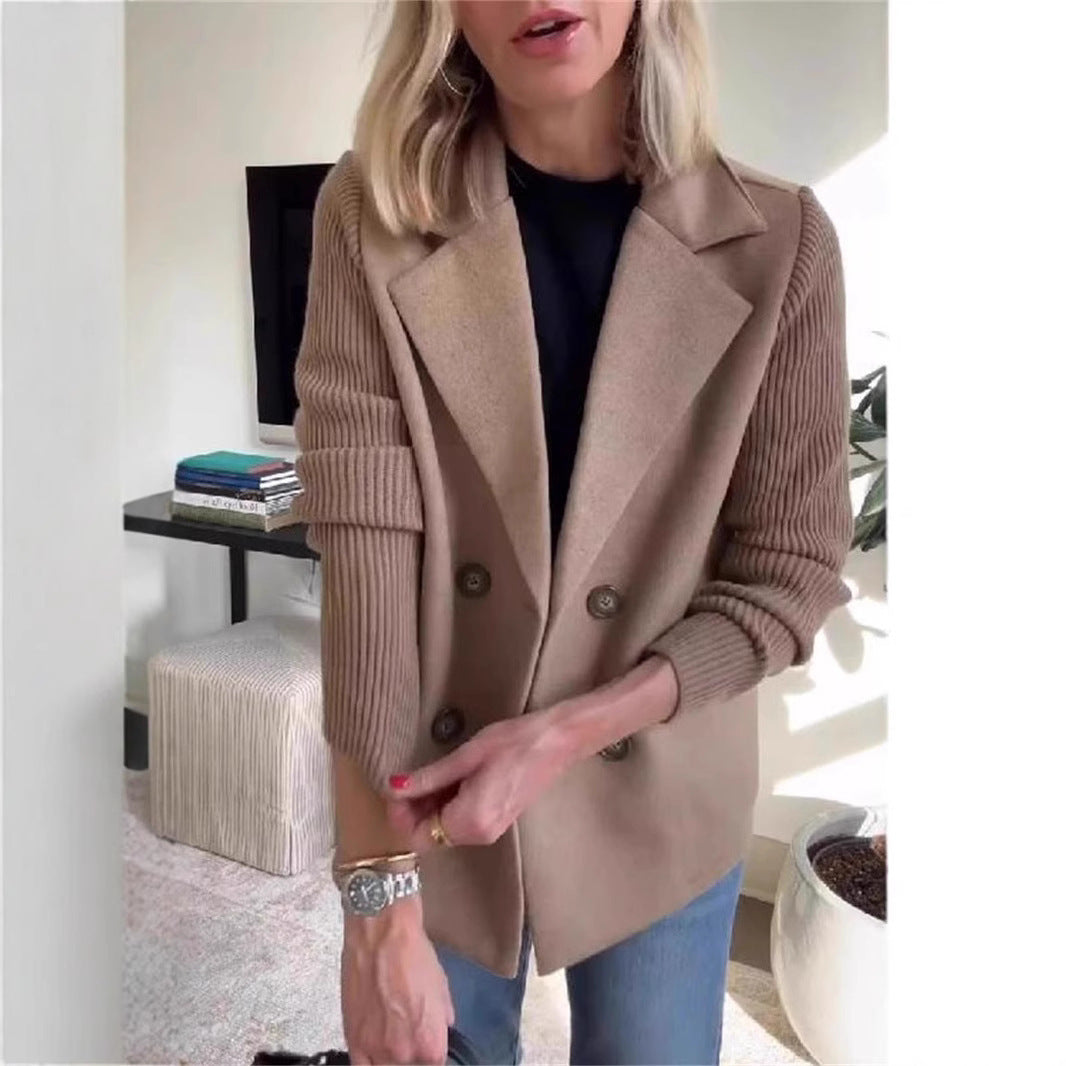 Double-Breasted Lapel Coat